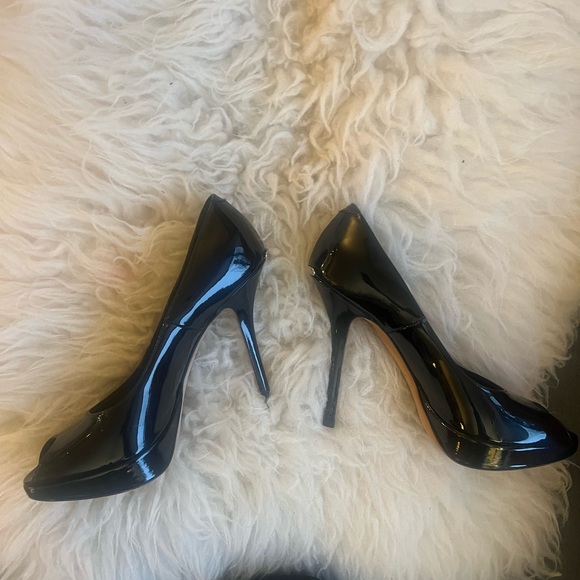 Christian Dior Patent Leather Peep Toe Heels - 6.5 - Picture 5 of 12